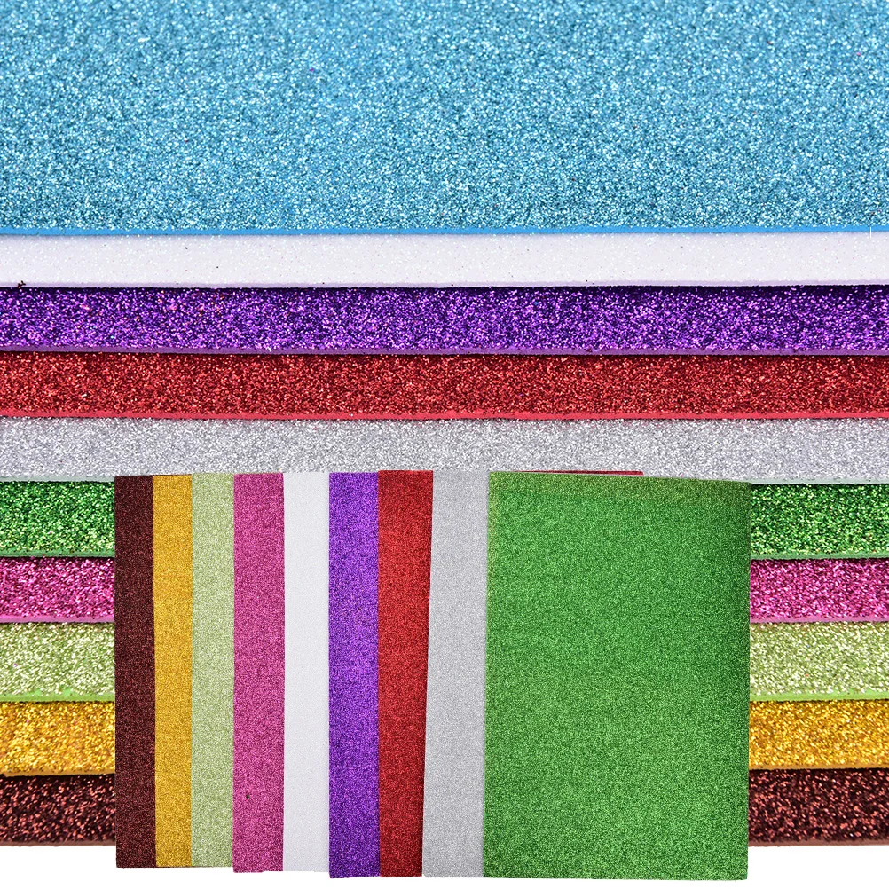 10 шт. блестящая Толстая губчатая бумага с резиновым порошком пенопластовая EVA