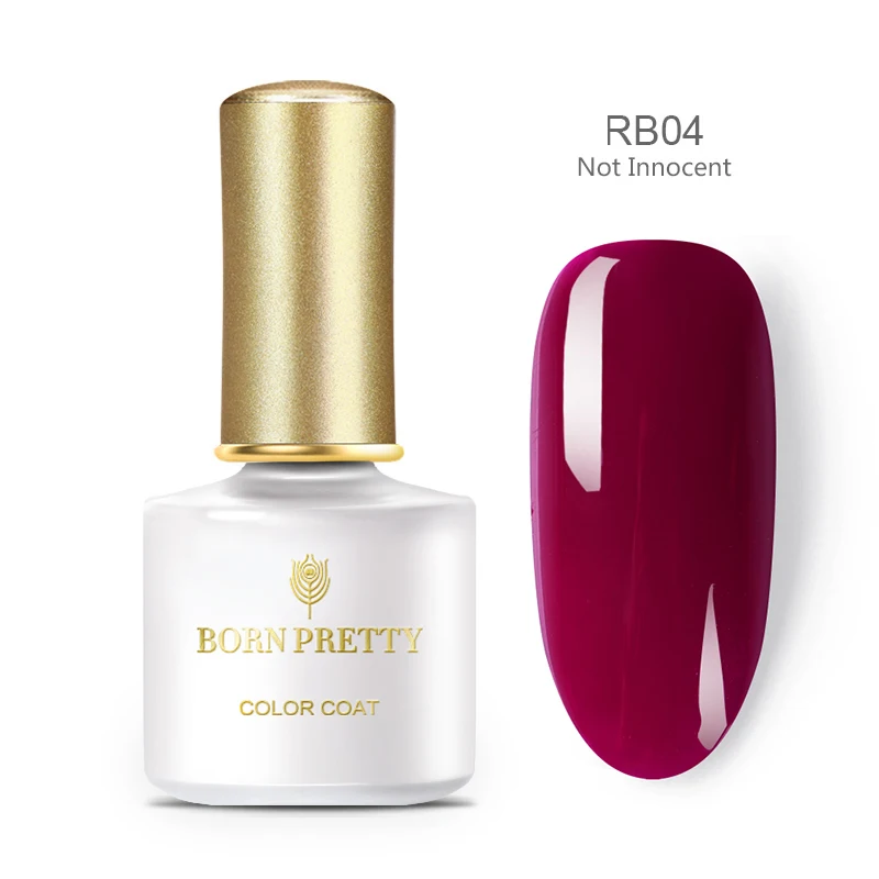 RB04 BORN PRETTY Гель-лак для ногтей красный кофе фиолетовый серый замочить от УФ светодиодный Гель-лак Полупостоянный дизайн ногтей геллак 6 мл для DIY Советы - Цвет: RB04