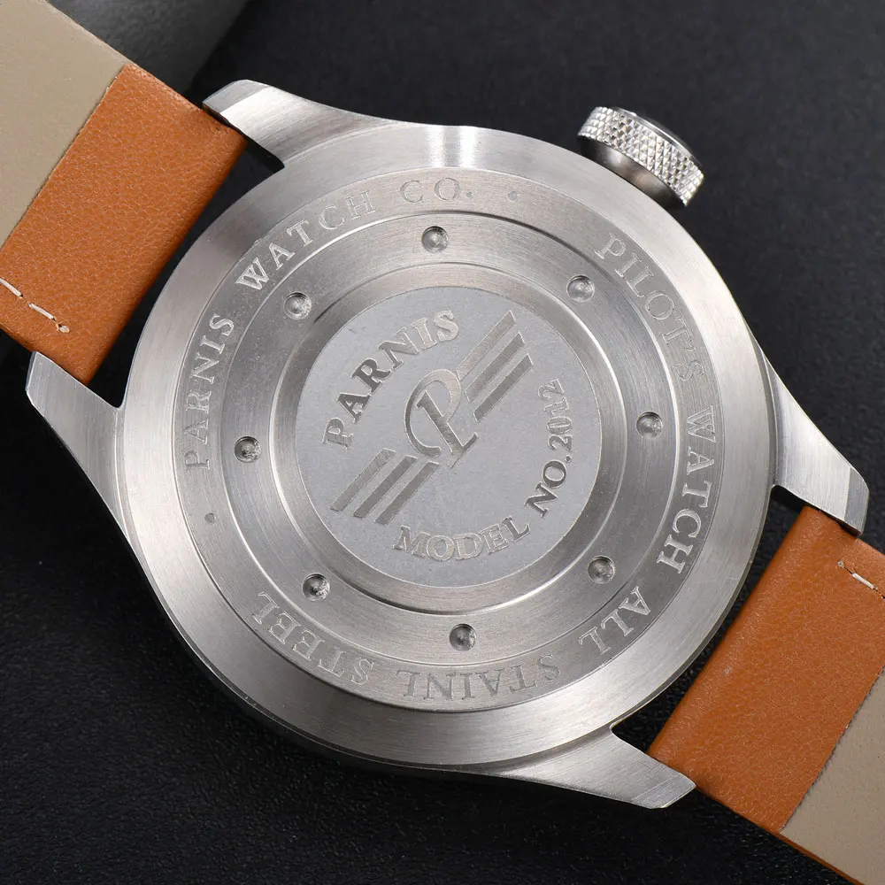 Мужские механические часы Parnis 48 мм Классические светящиеся водонепроницаемые