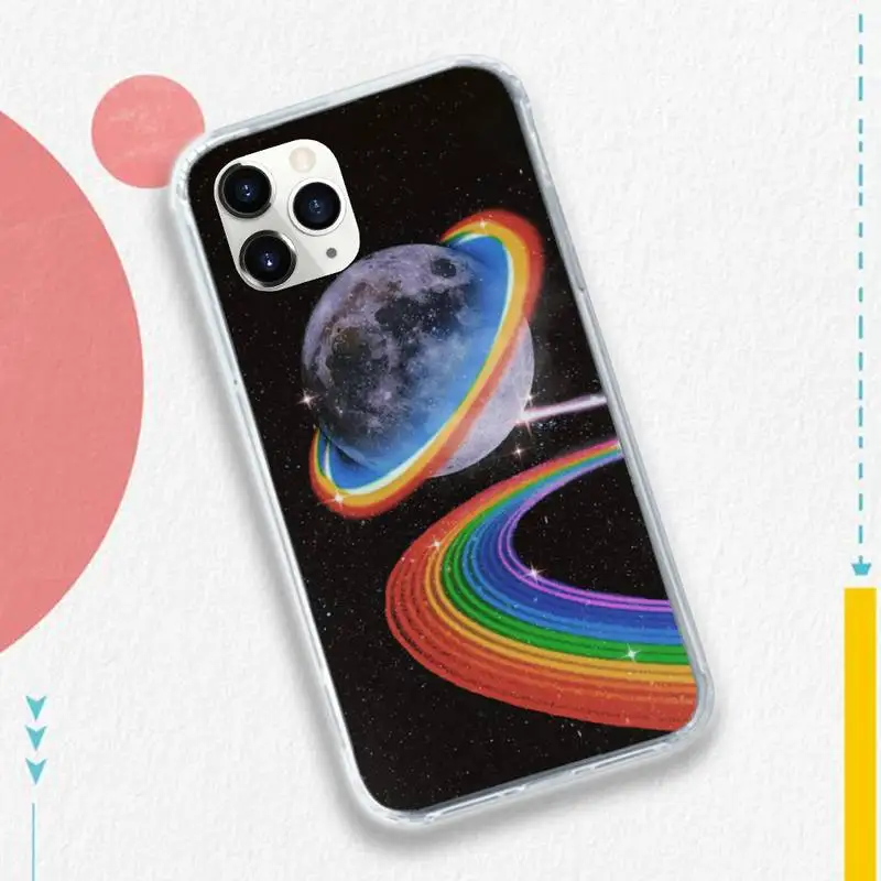 

Cartoon space planet universe planet Phone Case for iPhone 11 12 pro XS MAX 8 7 6 6S Plus X 5S SE 2020 XR