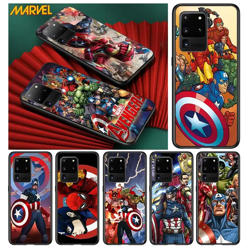 

Marvel Avengers for Samsung S20 FE Ultra Plus A91 A81 A71 A51 A41 A31 A21 A11 A72 A52 A42 A22 Soft Black Phone Case