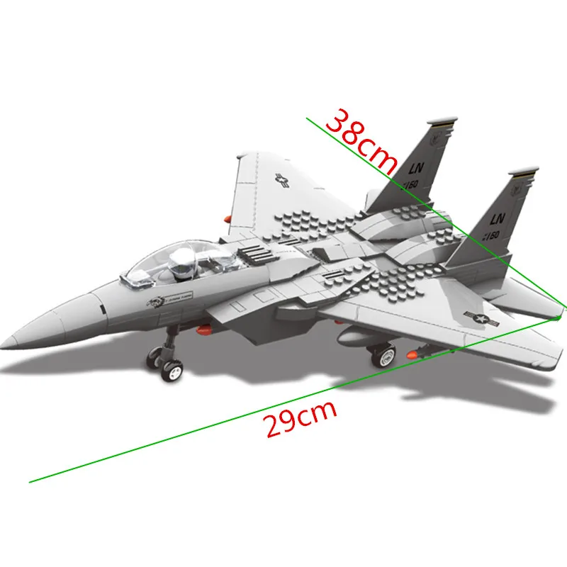 

Wange Jx005 Military F15 Eagle Fighter 1:48 Building Blocks Brick Toy 6 8 10 years old
