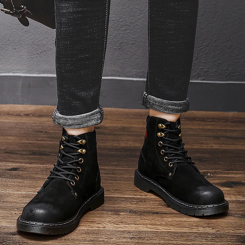 Мужские зимние плюшевые ботинки модные мужские уличные кроссовки походная обувь