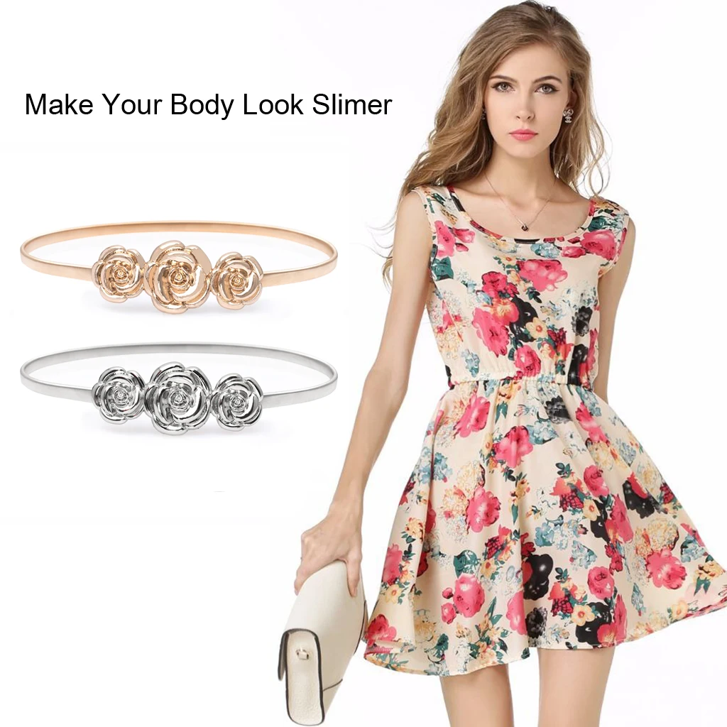 Женский пояс-пряжка с розовым цветком декоративная модная юбка-рубашка в