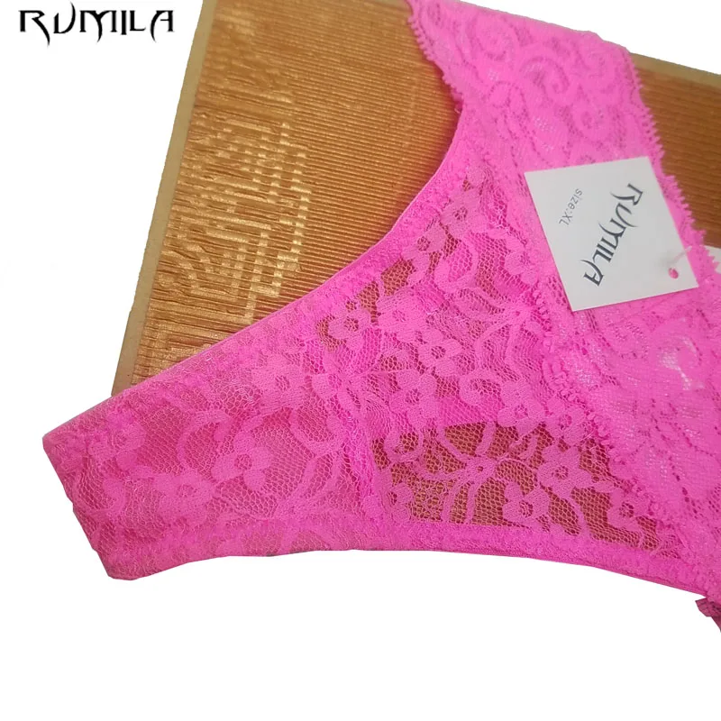 XXXL сексуальные кружевные Хлопковые женские стринги нижнее белье трусы для