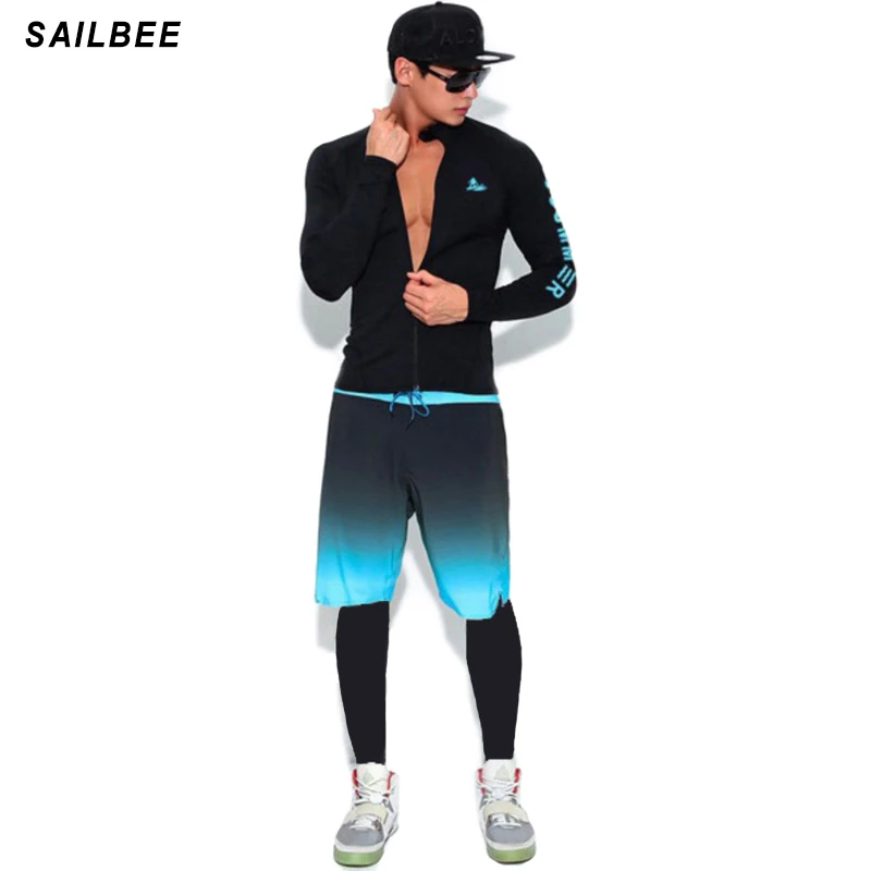 JCZWO УФ-защита для серфинга Рашгард мужской купальник с длинным рукавом мужская