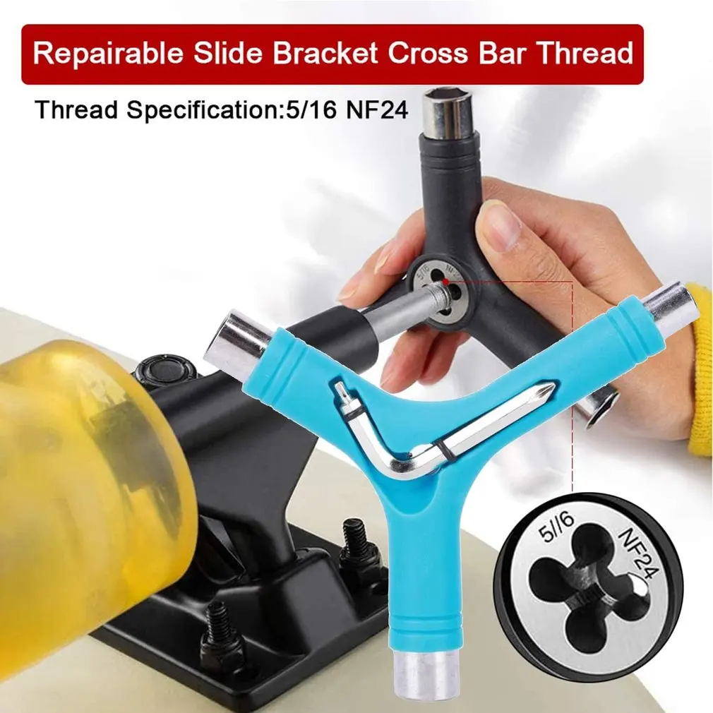 

Skateboard Tool Skateboard Wrench Skate Tool Screwdriver Socket Multi-Functional Skateboard Tool Wrench Multi-functional T-tool