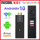 Оригинальный смарт-ТВ-стик Mecool KD1, ТВ-приставка Amlogic S905Y2, Android 10, 2 ГБ, 16 ГБ, сертифицированный Google, 1080P, 4K, 2,4G и телефон, Wi-Fi, BT ТВ-адаптер