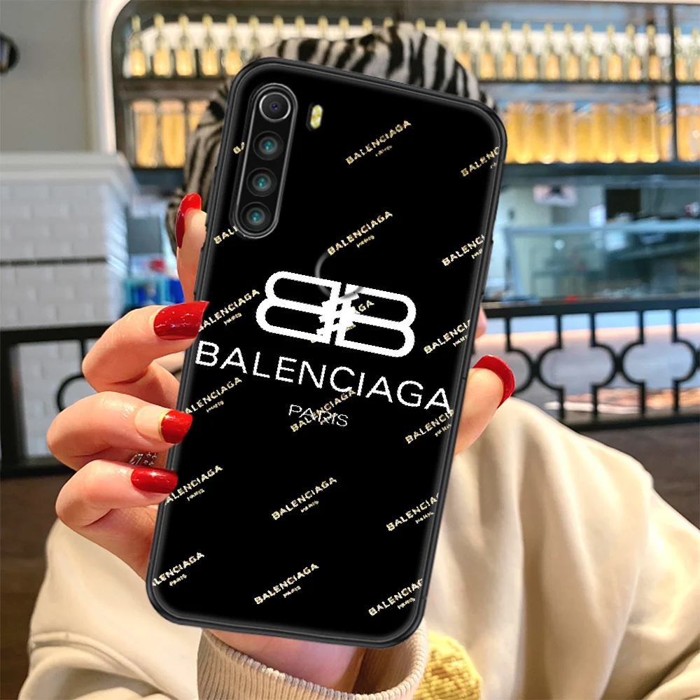 

Luxury Brand Paris Cristbal Fashion Phone case For Xiaomi Redmi Note 7 7A 8 8T 9 9A 9S 10 K30 Pro Ultra black silicone bumper
