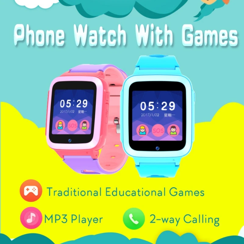 Детские умные часы музыкальная игра жизнь водонепроницаемый Сенсорный экран Chi