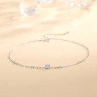silver 925 100 accessories for jewelry womens anklet decoration on leg foot bracelet fine birthday gift 21cm