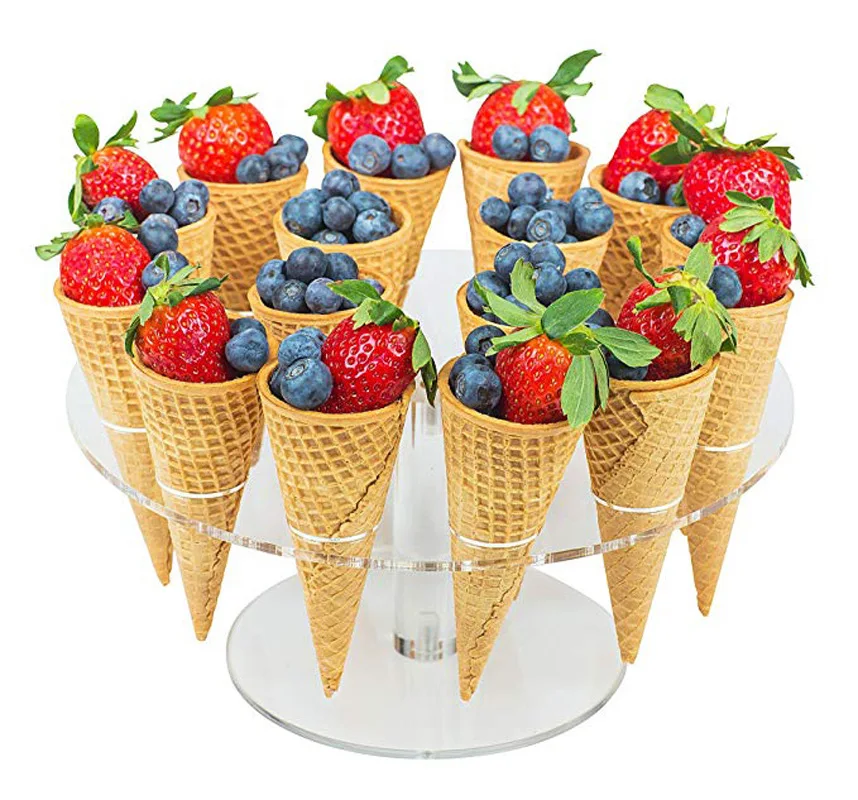 

16-Hole Ice Cream Holder Cake Stand Display Rack Birthday Wedding Party Birthday Cupcake Tower Display Holder Decor