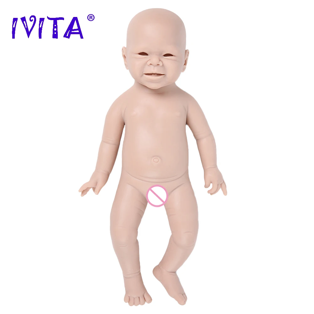 IVITA WG1516 48 см (19 дюймов) 3400 г Реалистичная силиконовая кукла для новорожденных