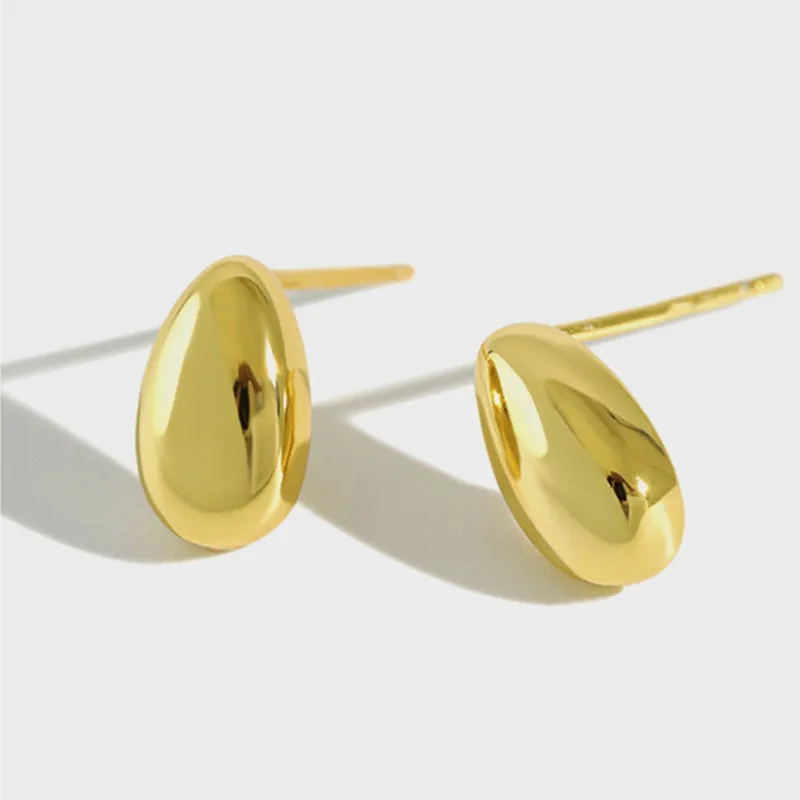 Женские серьги-гвоздики Flyleaf простые блестящие серьги из стерлингового серебра