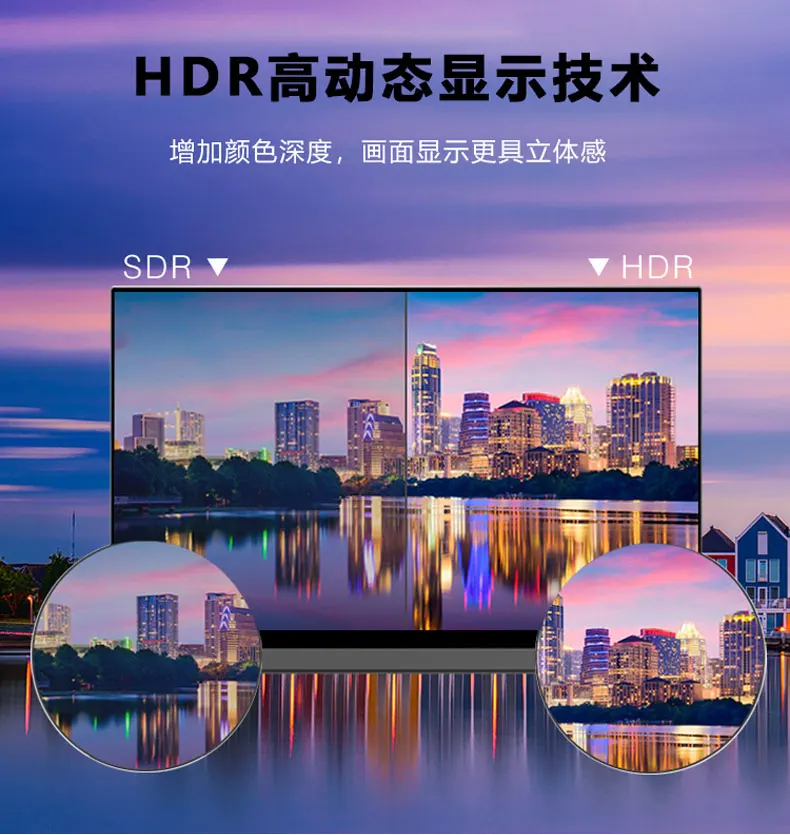 15.6-inch 4mm Ultra-thin 4K HDR Touchscreen Display Portable Type-C Phone Monitor HDMI for Switch / XBOX / PS4 Laptop Desktop