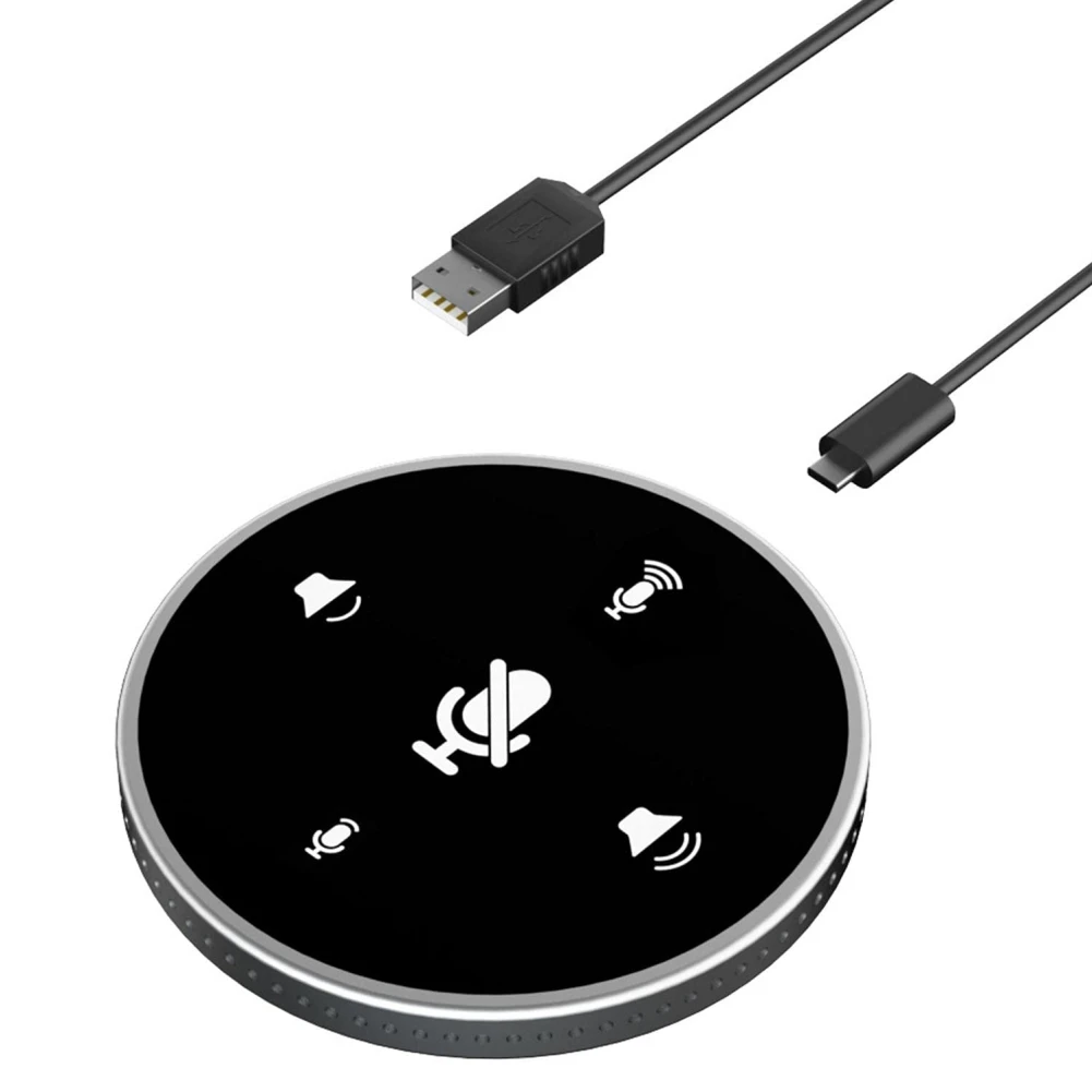 

USB-микрофон для конференций с сенсорными кнопками и динамиком, 1 шт.