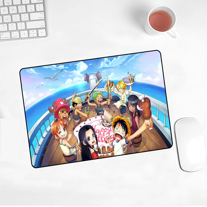 

One Piece Hot Sell New MousePads Natural Rubber Anime Cartoon Kawaii Gamer Desk Mat Office Decoration Keyboard Pad Skipoem