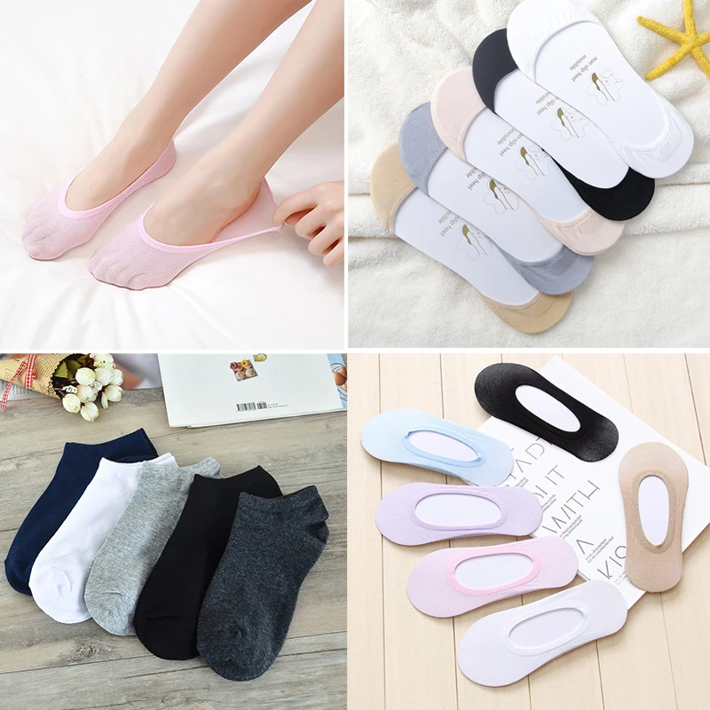 

Summer Thin Boat Socks for Women Girls Invisible Socks Slippers Low Cut Ankle No Show Socks Shoe Liner Sock for Female Ladies