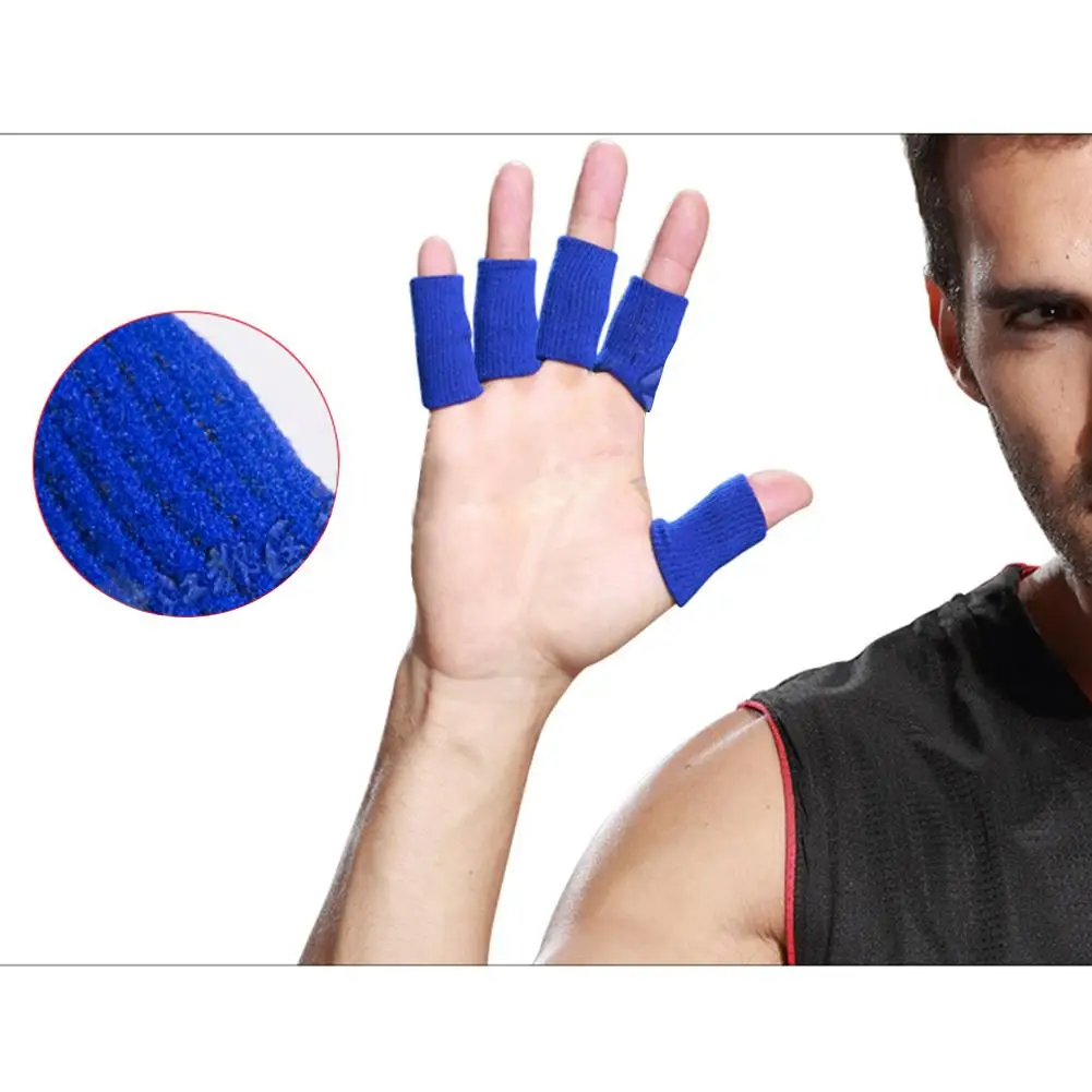 10 шт./компл. эластичный палец протектор Спорт артрит Фитнес Fingerstall Баскетбол