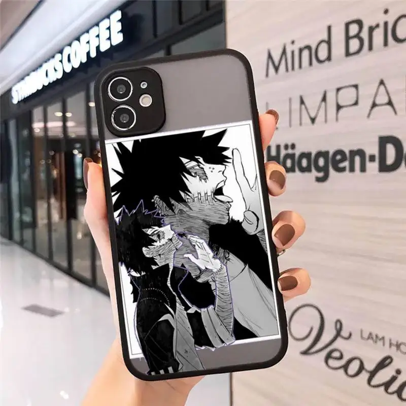

anime My hero academia Phone Cases Matte Transparent for iPhone 7 8 11 12 s mini pro X XS XR MAX Plus cover funda