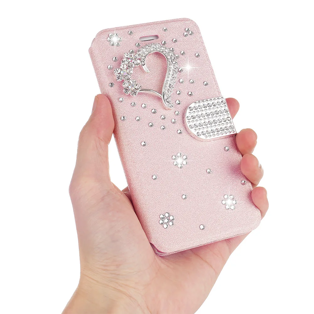 LCHULLE Стильный флип-чехол для IPhone X XS XR 11 Pro Max 6 6S 7 8 Plus 5 5S SE слот для карт карман сумка чехол - Цвет: Rose gold