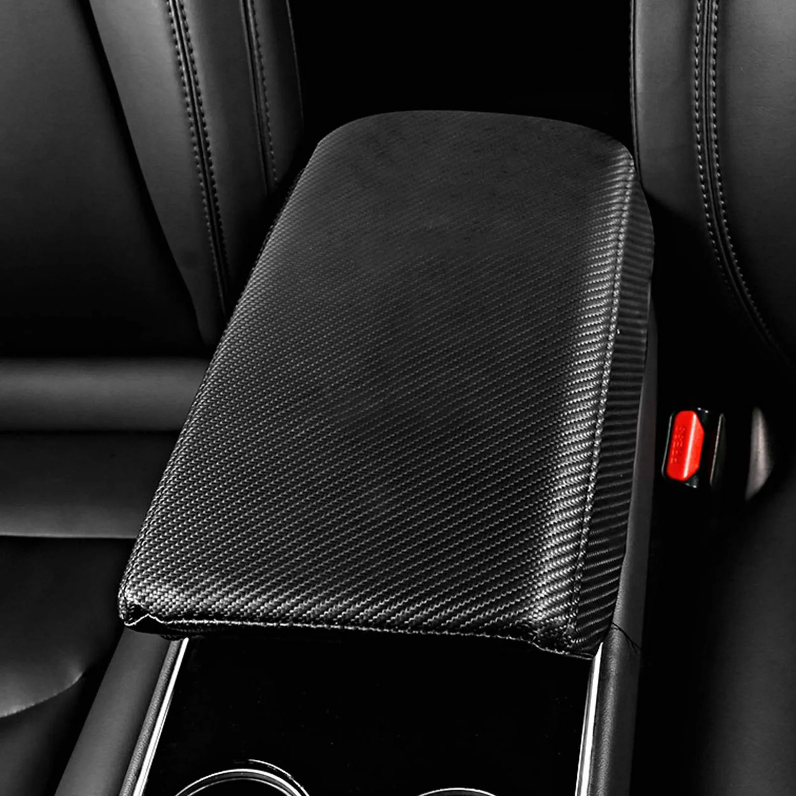 

Center Console Cover Armrest Pad Carbon Fiber Replacement for Tesla Model Y
