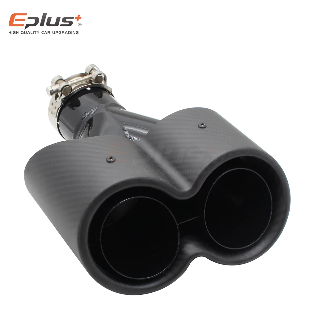Автомобильный матовый глушитель EPLUS Siamese насадка на выхлопную трубу из
