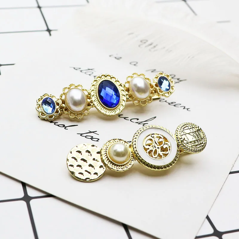 Корейский жемчужный волосоклёп для женщин и девочек кристальные заколки для волос, ободок-заколка для волос, головной убор, аксессуары для украшения и стайлинга.