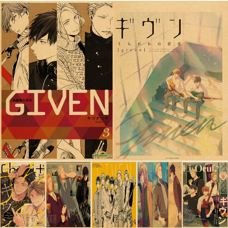 

Anime Given Posters Custom Kraft Paper Print Poster Home Decoration Painting Wall Sticker Living Room Bar Cafe Wall Art Decor