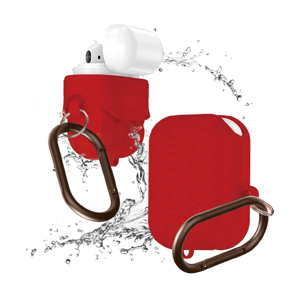 Силиконовый чехол для беспроводных наушников AirPods квадратный защитный