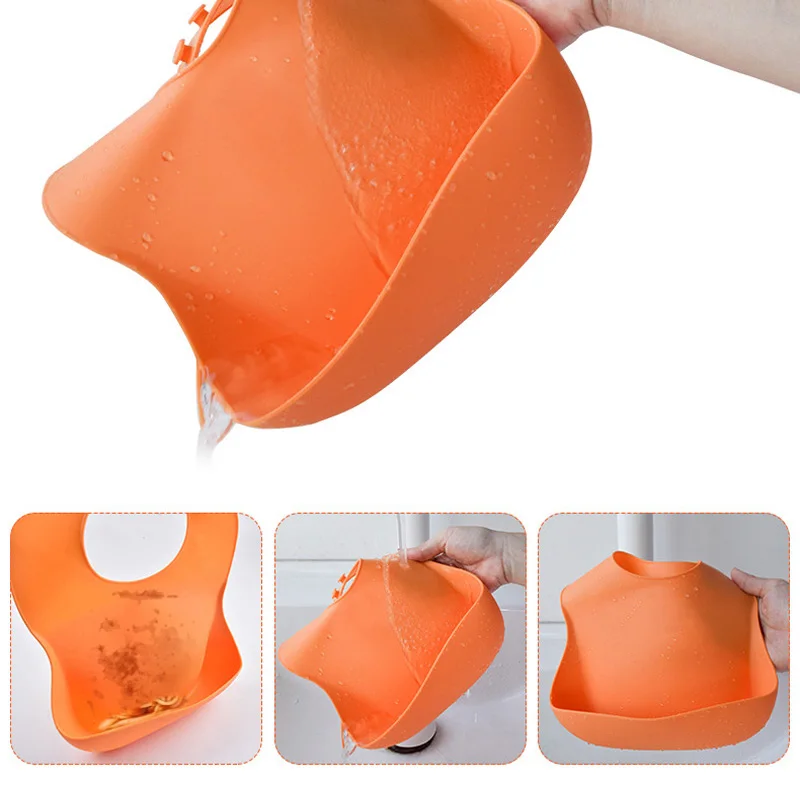 

Baby Silicone Bowl Bibs Set Non-slip BPA Free Children's Suction Plate Wooden Handle Silicone Spoon Bibs Dishes Baby Feeding Tab