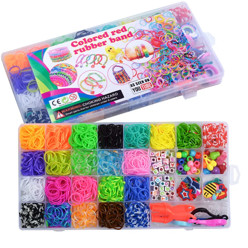 

1500pcs Rainbow Rubber Bands Set Kid Multi-Functional Classic Practical Diy Loom Band Rainbow Woven Bracelet For Girl Gifts