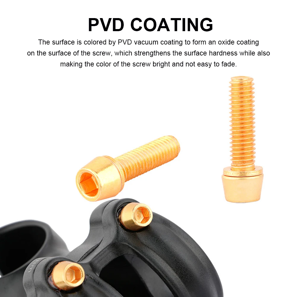 6 шт./компл. MTB Stem титановые велосипедные винты для руля красочные из нержавеющей