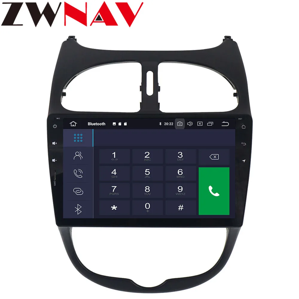Автомобильный Радио плеер Android 10 GPS навигация для Peugeot 206 2000 2001 2002 2003 2004 2005-2016 радио