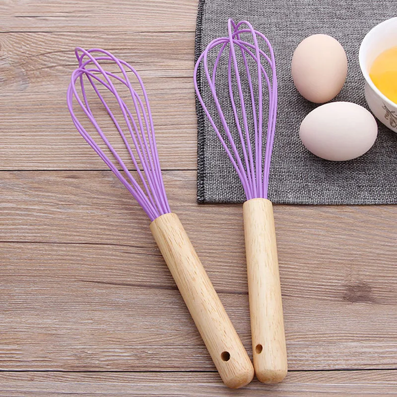 Manual Mixer Egg Beater With Wooden Handle Milk Cream Stirring Kitchen Tools Flour Handheld Screen Mesh Strainer | Дом и сад