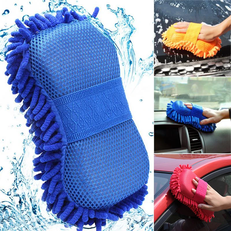 

Super Car Wash Glove Fiber Chenille Car Cleaning Sponge Block Car Windows Cleaning Brush Cloth Tower Car Washing Supplies