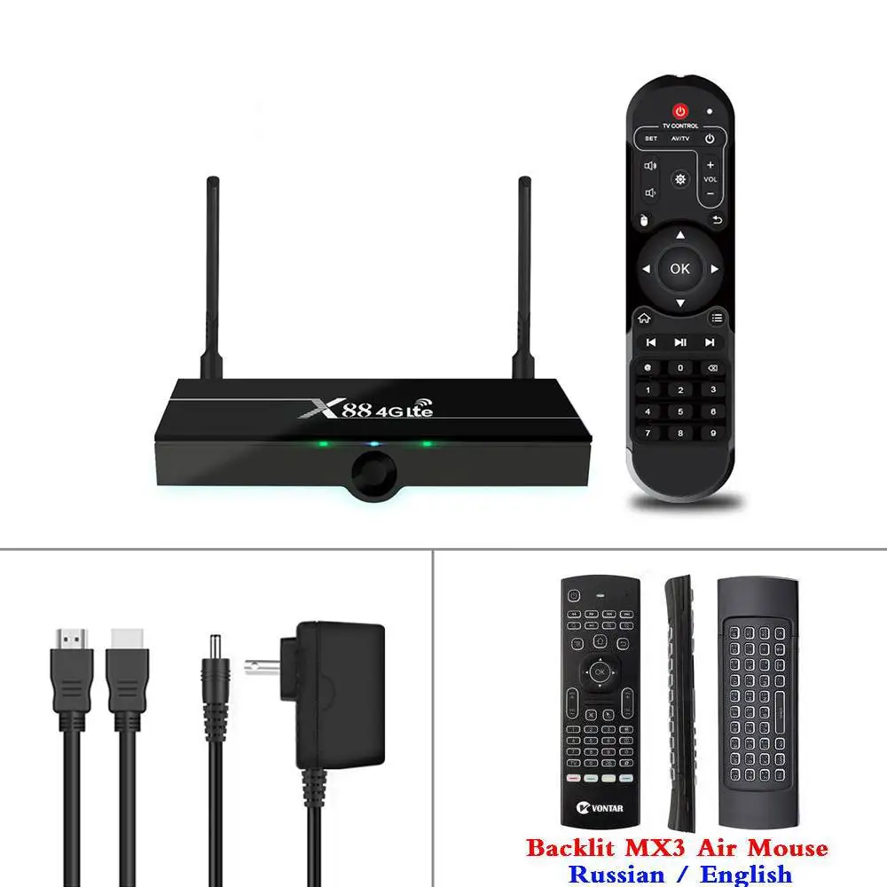 BOX MX3 Поддержка 4G Nano sim-карты X88 4G Lte Android tv Box 2GB 16GB Rockchip RK3328 Dual Wifi 4K медиаплеер USB3.0 Google Play Store - Цвет: BOX MX3