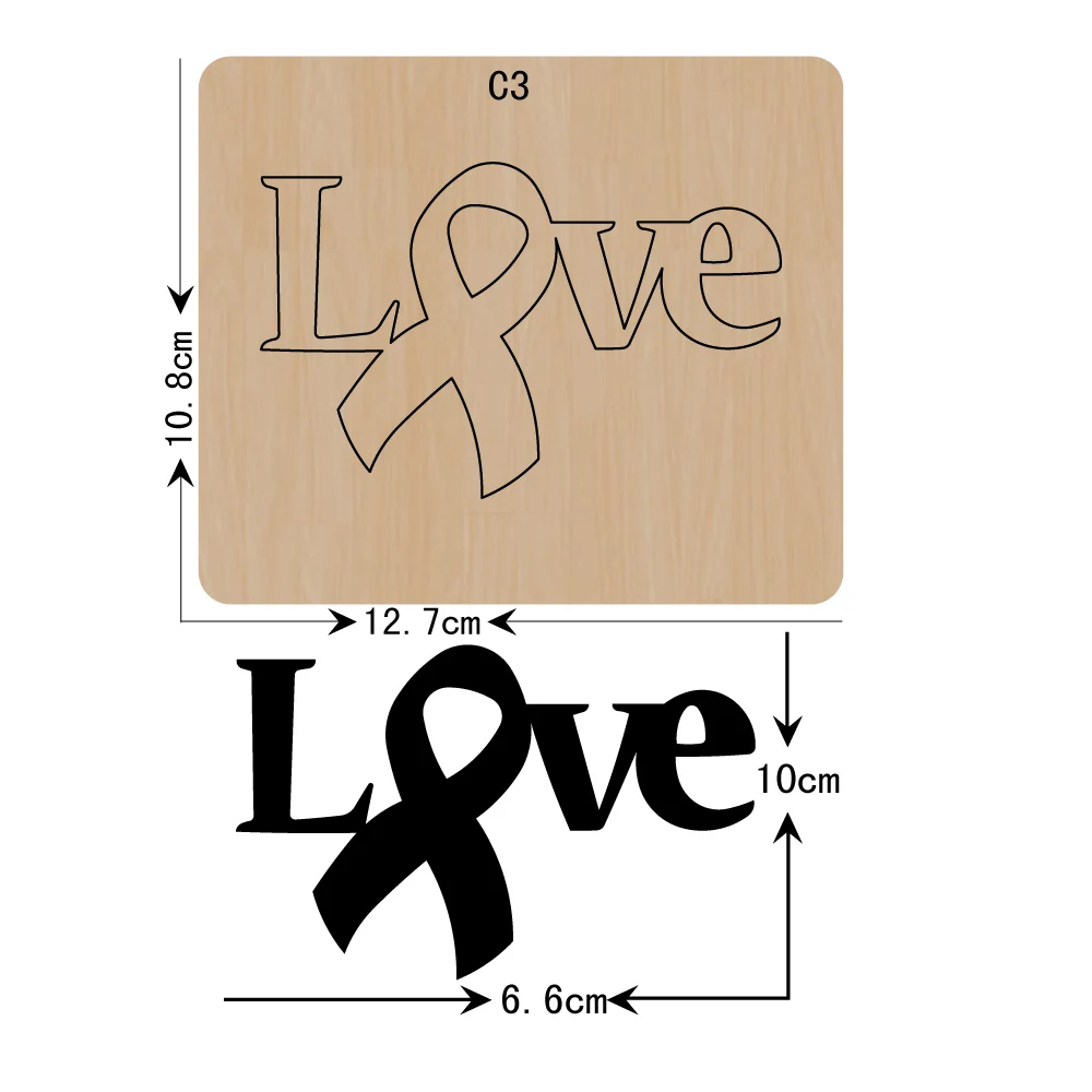 Новинка любовь аутизм деревянные штампы для скрапбукинга режущие совместимые с