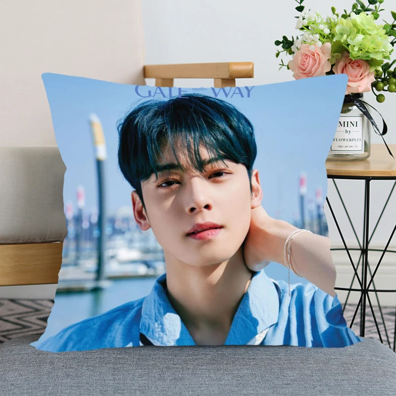 KPOP Cha EunWoo чехол для подушки дома декоративный на невидимая Подушка молнии s 40x40 45x45