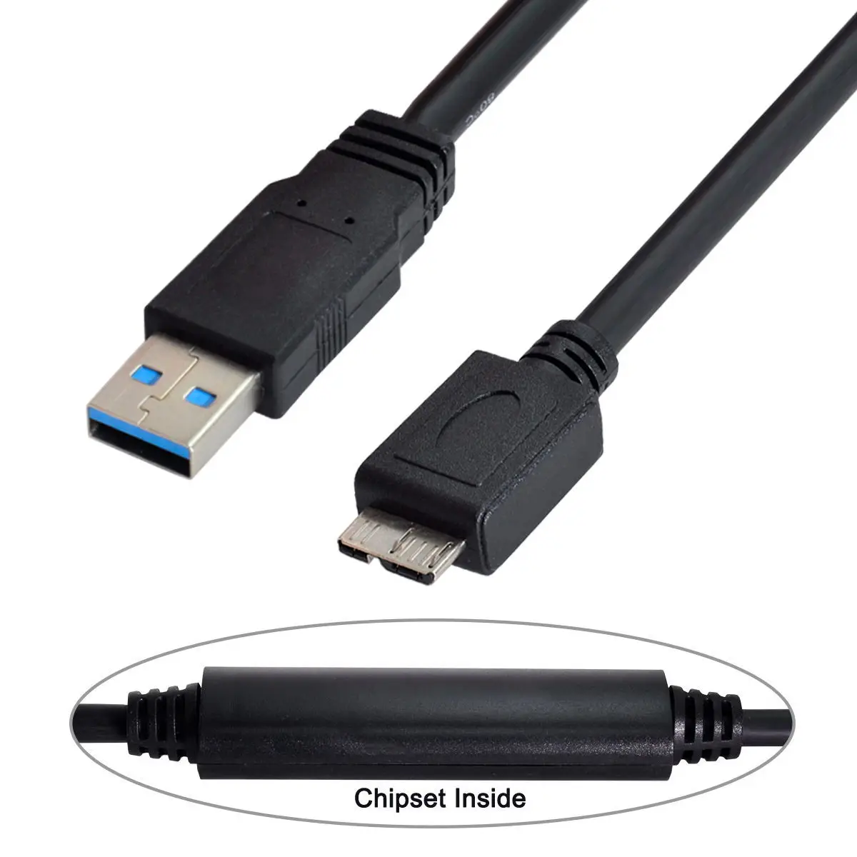 

USB 3.0 Male to Micro 3.0 Male Chipset Repeater Cable 8m for Industrial Camera & Laptop PC & Disk