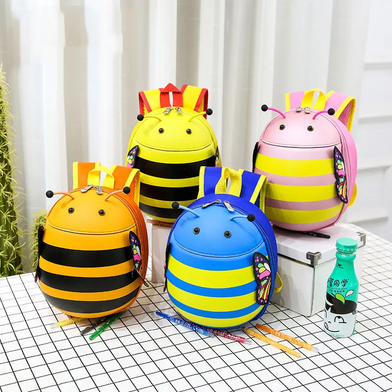 

Children Backpacks 3D Cartoon Bee Printed Students In School Bag Backpack Kids Baby Bags For Kindergarten Cool Kid Present