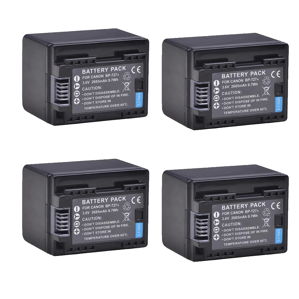 Аккумулятор для Фотоаппарата Canon BP 2685 727 мАч фотокамера VIXIA HF M50 M52 M500 R30 R32 |