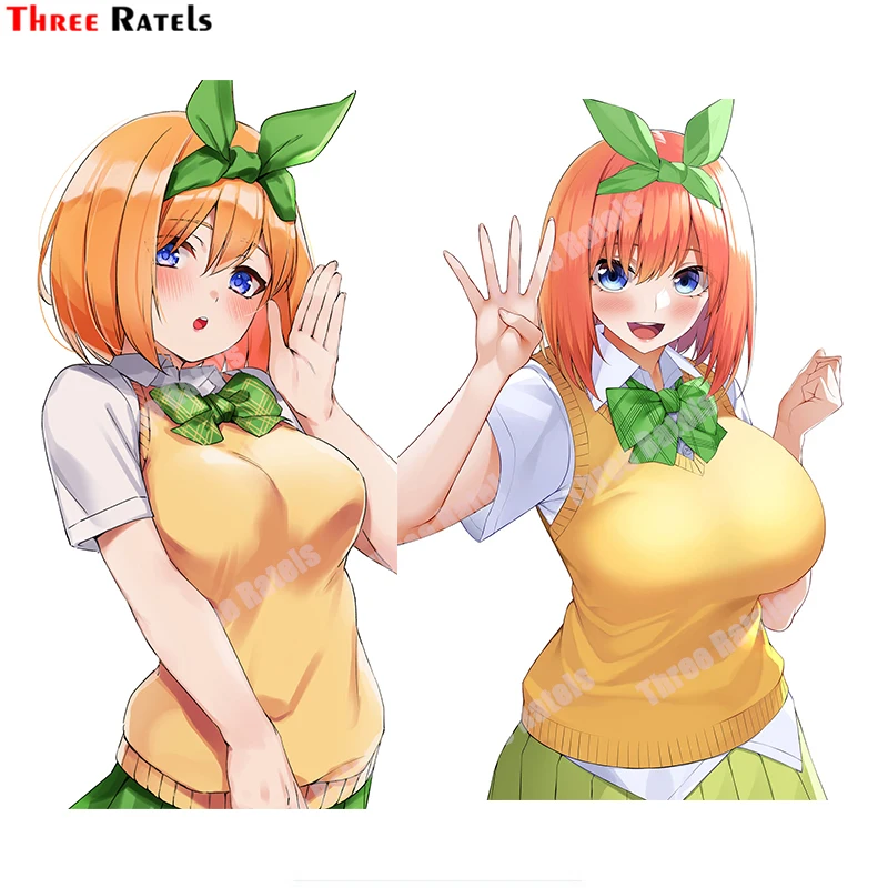 

Наклейки на автомобиль Three Ratels A793 Nakano Yotsuba Go touпучок No Hanayome, персонализированные креативные наклейки на автомобиль с царапинами, автомобильные наклейки, виниловый материал