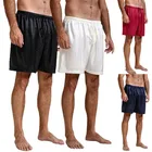 Новинка 2020, мужские шорты для отдыха, шелковая ночная рубашка, штаны для сна на шнуровке, повседневные пляжные удобные штаны