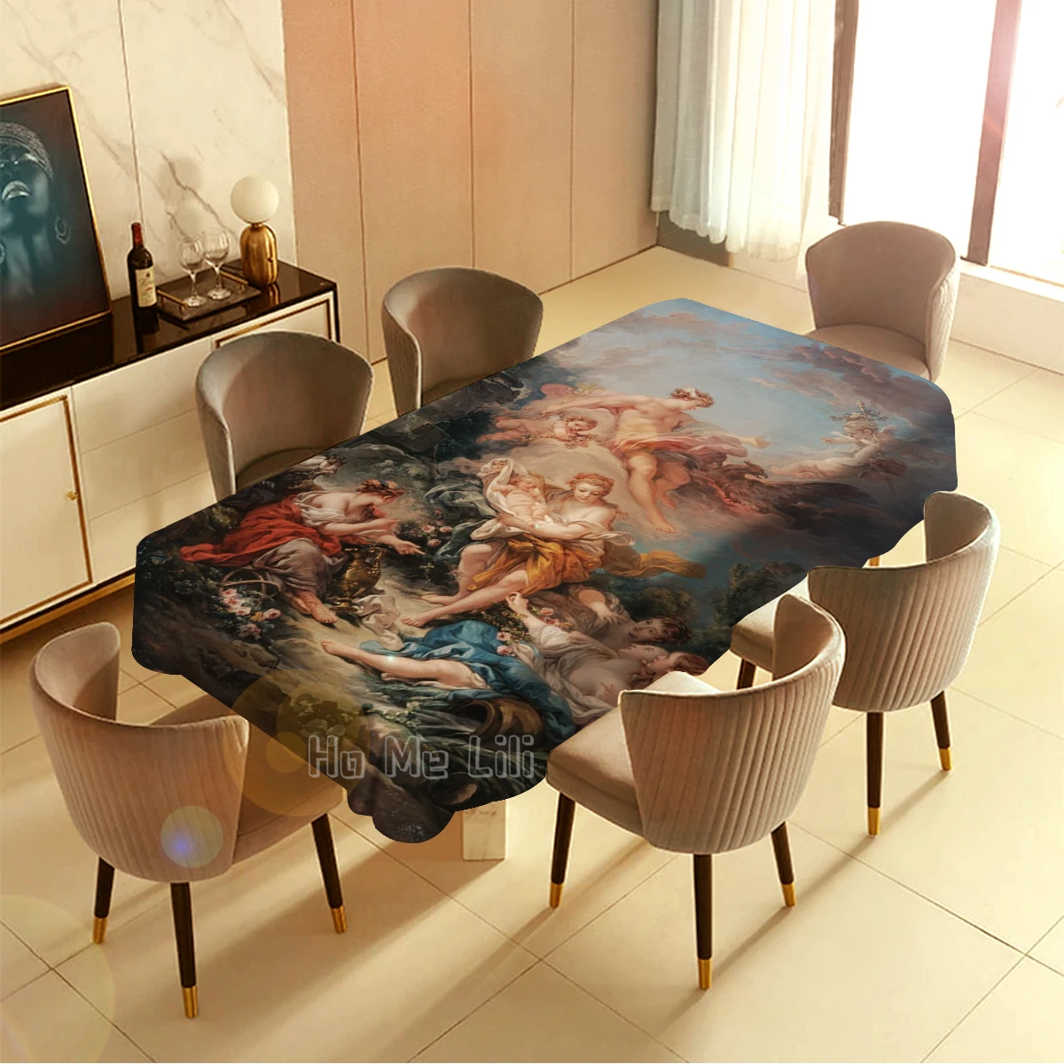 Ртуть отдала бакусу Богу вина нимфам Нисы НИСА скатерть искусство внутреннее и