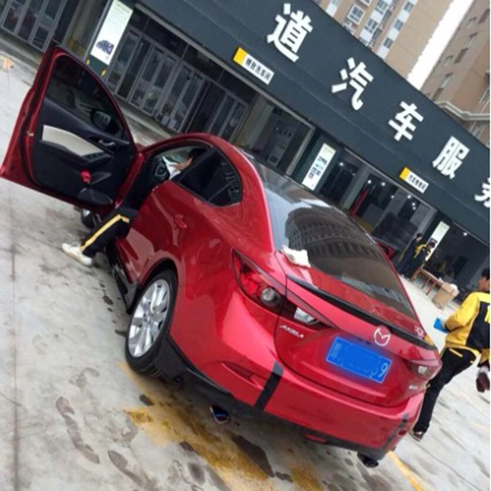 Углеродное волокно Авто Стайлинг задний спойлер крыло для Mazda 3 Axela 2014 2016|spoiler wing|rear