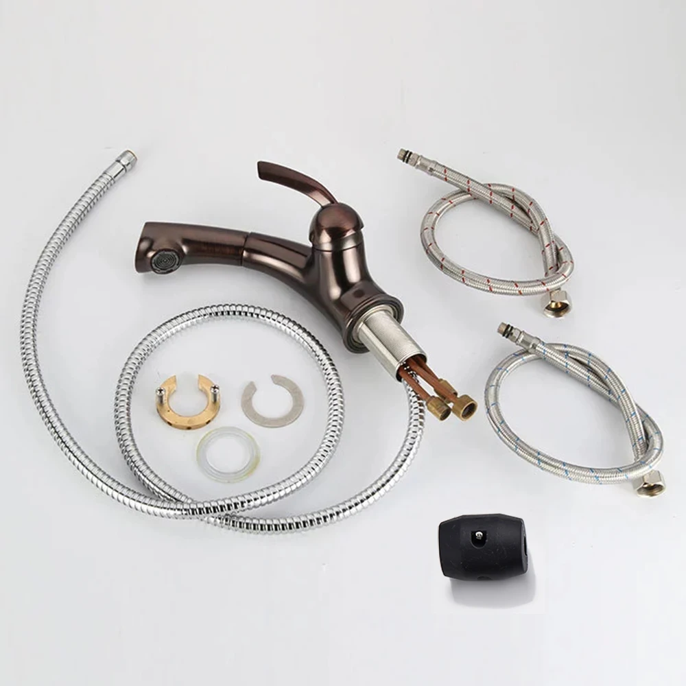 Выдвижной Поворотный Смеситель для ванной комнаты кран с креплением на палубе