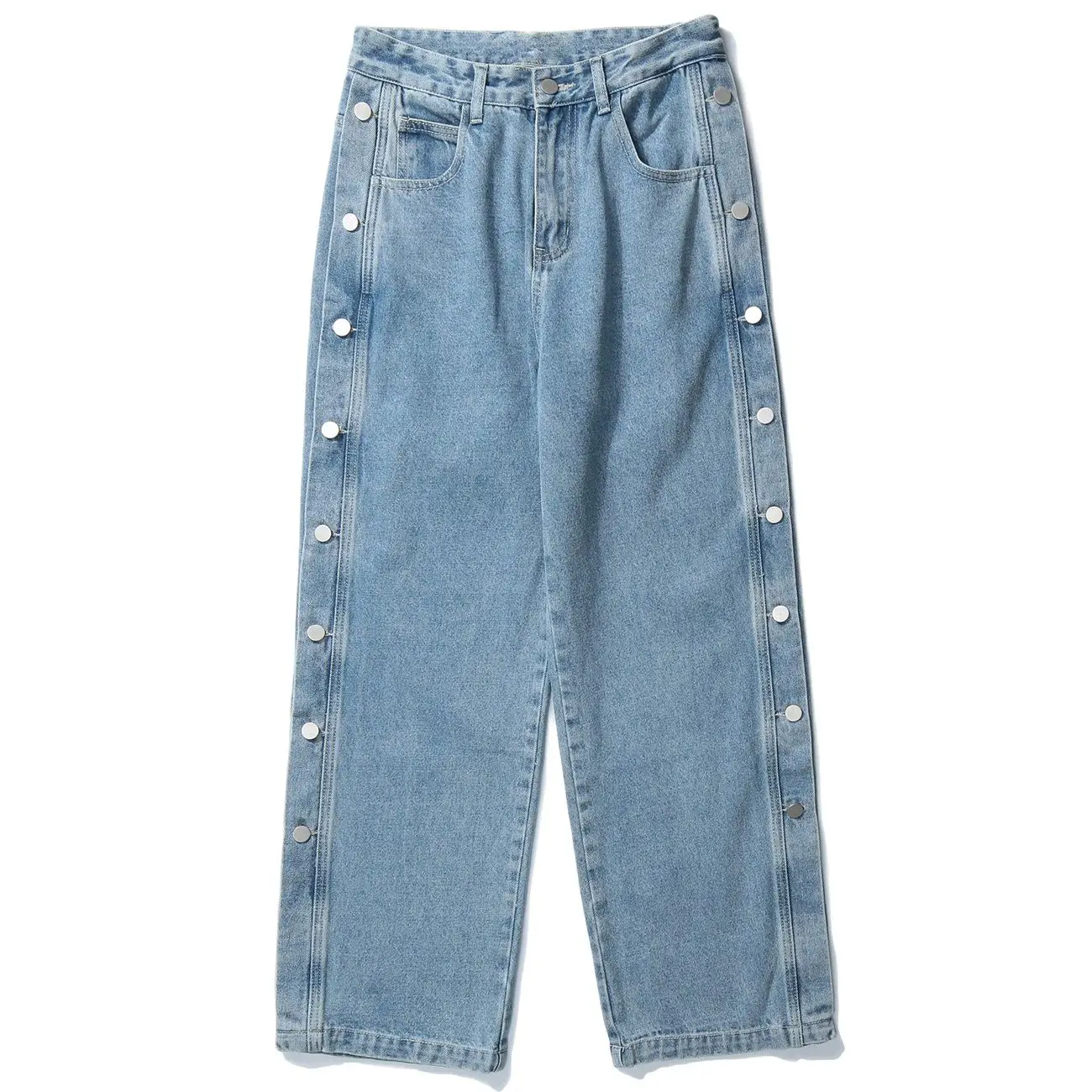 Повседневные Прямые брюки в стиле хип-хоп Мужская Уличная одежда свободные