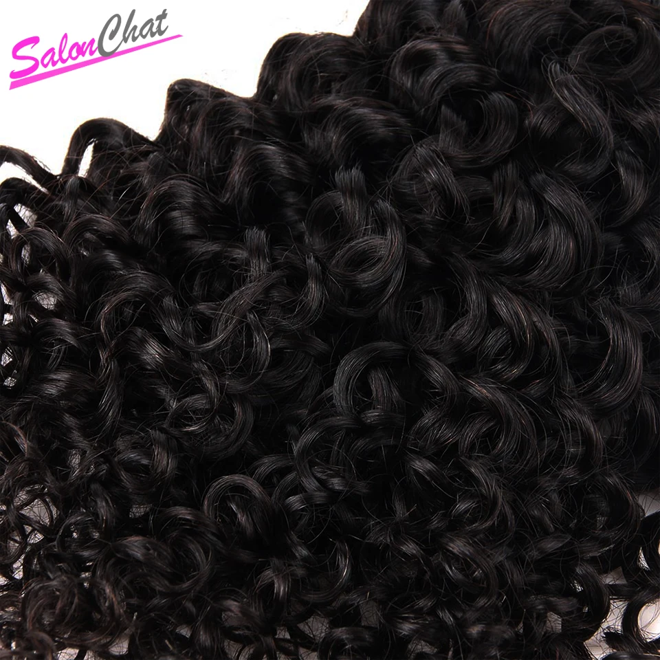 SalonChat бразильские кудрявые вьющиеся волосы Remy на клипсах человеческие для