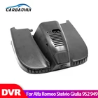 Автомобильный видеорегистратор с Wi-Fi, видеорегистратор для Alfa Romeo Stelvio Giulia 952 949, высокое качество, ночное видение, full hd